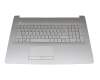 Keyboard incl. topcase FR (french) silver/silver (DVD) (PTP) original suitable for HP 17-by3000