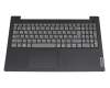 Keyboard incl. topcase DE (german) grey/black original suitable for Lenovo V15 G2-ALC (82KD)