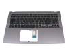 Keyboard incl. topcase DE (german) black/grey original suitable for Asus VivoBook S15 S512JA