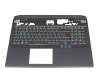 Keyboard incl. topcase DE (german) black/black with backlight original suitable for Acer Predator Helios 500 (PH517-52)