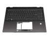 Keyboard incl. topcase DE (german) black/black with backlight original suitable for MSI Summit E16 Flip A12UCT/A12UDT