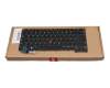 Keyboard DE (german) grey/grey with backlight and mouse-stick original suitable for Lenovo ThinkPad L13 Yoga Gen 4 (21FJ/21FK)