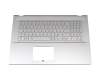90NB0TW1-R30GE0 original Asus keyboard incl. topcase DE (german) silver/silver