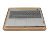 5CB1B34810 original Lenovo keyboard incl. topcase US (english) grey/grey with backlight