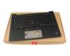 5M11H44224 original Lenovo keyboard incl. topcase DE (german) black/black with backlight and mouse-stick