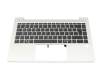 Keyboard incl. topcase DE (german) black/silver with backlight original suitable for HP ProBook 440 G9