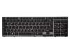 Keyboard DE (german) black/grey with backlight original suitable for Toshiba Satellite P755