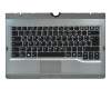 CP613674-XX original Fujitsu keyboard incl. topcase DE (german) black/grey