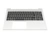 11801ZX HP keyboard incl. topcase DE (german) black/silver with backlight