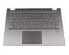 12935314 original Lenovo keyboard incl. topcase DE (german) grey/grey with backlight