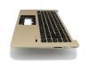 13N1-0QA0501 original Acer keyboard incl. topcase DE (german) black/gold with backlight