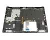 13N1-23A0101 original Acer keyboard incl. topcase DE (german) black/silver with backlight
