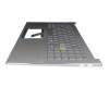 13N1-AUA0F11 original Asus keyboard incl. topcase DE (german) silver/silver with backlight