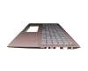 13NB0MI3AM0121 original Asus keyboard incl. topcase DE (german) silver/pink with backlight