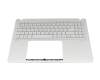 13NB14C3AM0111 original Asus keyboard incl. topcase DE (german) silver/silver with backlight