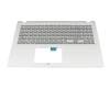 1KAHZZG0118 original Asus keyboard incl. topcase DE (german) grey/silver
