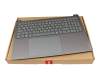 22293596 original Lenovo keyboard incl. topcase DE (german) grey/grey with backlight