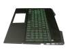 2B-BBQ08C24B original Primax keyboard incl. topcase DE (german) black/green/black with backlight