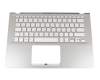 39XKLTAJN30 original Asus keyboard incl. topcase DE (german) silver/silver with backlight