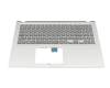 39XKUTAJN10 original Asus keyboard incl. topcase DE (german) grey/silver