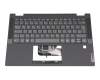 460.0K10L.0002 original Lenovo keyboard incl. topcase DE (german) black/grey with backlight
