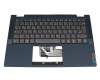 460.0MD06.0001 original Lenovo keyboard incl. topcase DE (german) dark grey/blue with backlight blue