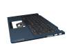 460.0MD06.0001 original Lenovo keyboard incl. topcase DE (german) dark grey/blue with backlight blue