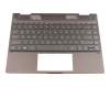 4600EC0C0003 original HP keyboard incl. topcase DE (german) black/grey with backlight