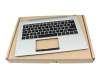 4600JU020003 original Acer keyboard incl. topcase FR (french) black/silver with backlight