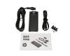 AC-adapter 90 Watt slim Travel-Adapter original incl. charging cable for HP 15-db0100