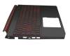 5861916200010 original Acer keyboard incl. topcase DE (german) black/black/red with backlight