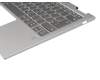 5CB0Q95873 original Lenovo keyboard incl. topcase DE (german) grey/silver with backlight