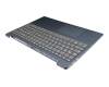 5CB0R07349 Lenovo keyboard incl. topcase DE (german) grey/blue