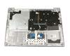 5CB0R07538 original Lenovo keyboard incl. topcase DE (german) grey/silver with backlight