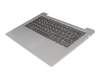 5CB0R07538 original Lenovo keyboard incl. topcase DE (german) grey/silver with backlight