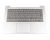 5CB0R16741 original Lenovo keyboard incl. topcase DE (german) grey/silver with backlight