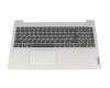 5CB0X57489 original Lenovo keyboard incl. topcase DE (german) grey/silver