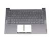 5CB0Z32107 original Lenovo keyboard incl. topcase DE (german) grey/grey with backlight