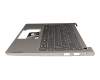 5CB1B02457 original Lenovo keyboard incl. topcase DE (german) grey/grey with backlight