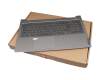 5CB1B34970 original Lenovo keyboard incl. topcase DE (german) grey/grey with backlight
