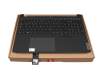 5CB1D66724 original Lenovo keyboard incl. topcase DE (german) black/black with backlight (BL White)