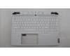 Lenovo 5CB1L83665 C-Cover with keyboard, Ukraine, White, RGB Backlight, US