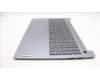 Lenovo 5CB1M45205 C-Cover with keyboard, US English Euro, Arctic Grey, Backlight, Fingerprint, US