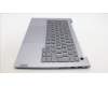 Lenovo 5CB1M48460 C-Cover with keyboard, Belgian, Arctic Grey, Backlight, UK