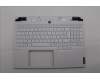 Lenovo 5CB1N62155 C-Cover with keyboard, Hungarian, White, RGB Backlight, UK
