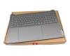 5CB1N62229 original Lenovo keyboard incl. topcase DE (german) grey/grey with backlight