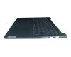 5CB1N62260 original Lenovo keyboard incl. topcase DE (german) blue/blue with backlight (PureSight Pro)