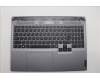 Lenovo 5CB1N84666 C-Cover with keyboard, Hungarian, Luna Grey, Backlight, UK