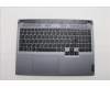 Lenovo 5CB1N84669 C-Cover with keyboard, Slovenian, Luna Grey, Backlight, UK