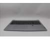 Lenovo 5CB1N90989 C-Cover with keyboard, Belgian, Cloud Grey, Backlight, Fingerprint, UK
